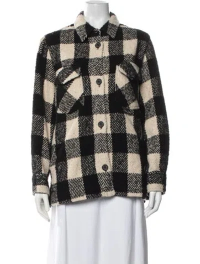 Pre-owned Nili Lotan Plaid Print Jacket In Black/neutrals