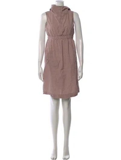 Pre-owned Nili Lotan Plaid Print Mini Dress In Red