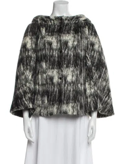 Pre-owned Nili Lotan Printed Fur Jacket In Neutral