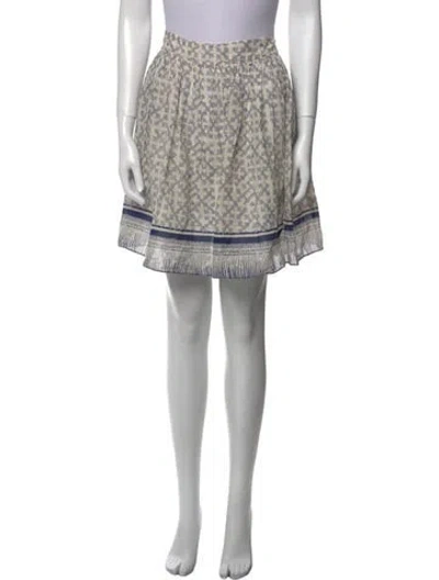 Pre-owned Nili Lotan Printed Mini Skirt In Neutral