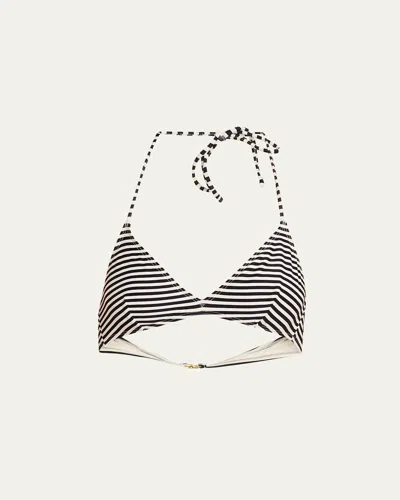 Nili Lotan Printed Triangle Bikini Top In Multi