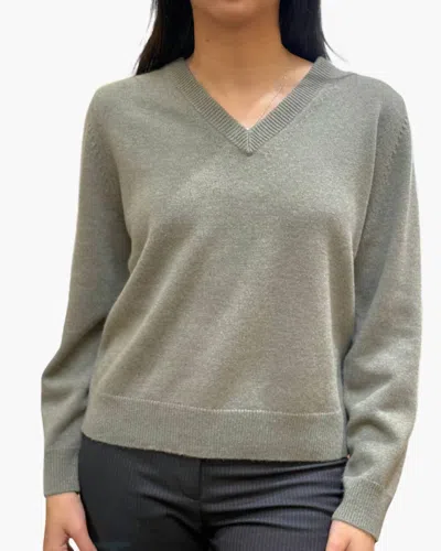 Nili Lotan Priya Sweater In Light Army Green In Gray