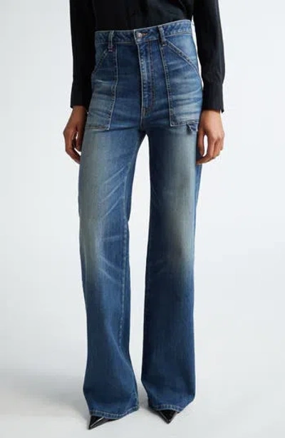Nili Lotan Quentin Flare Jeans In Blue