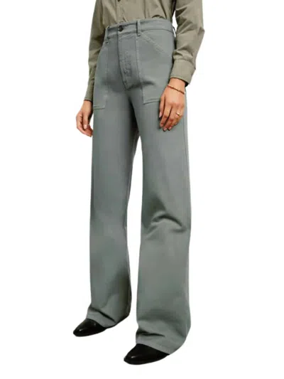 Nili Lotan Quentin Pant In Admiral Green In Gray