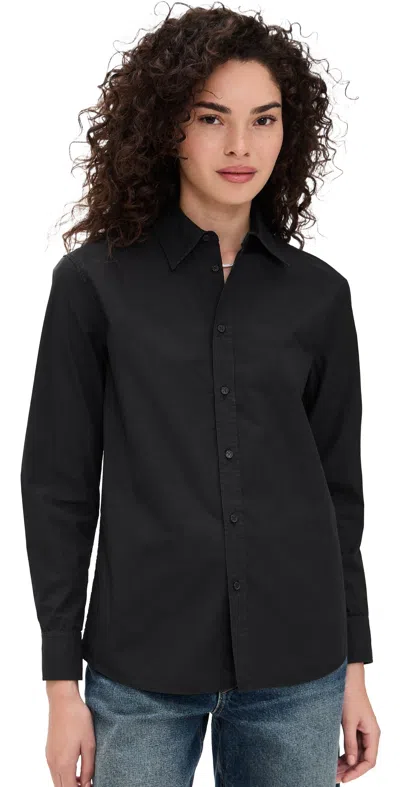 Nili Lotan Raphael Classic Shirt Black In Schwarz