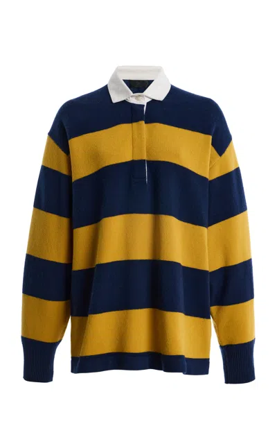 Nili Lotan Rashida Striped Wool-cashmere Rugby Sweater In Multi