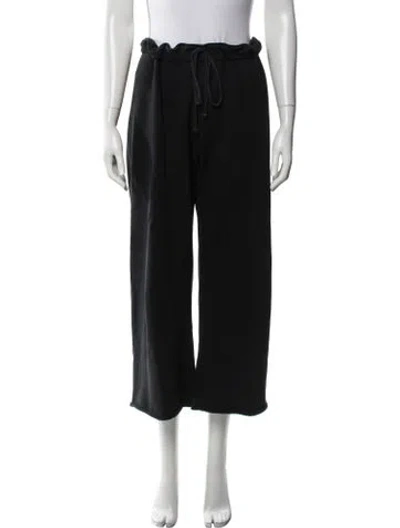 Pre-owned Nili Lotan Raw-edge Trim Sweatpants In Black