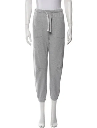Pre-owned Nili Lotan Raw-edge Trim Sweatpants In Gray