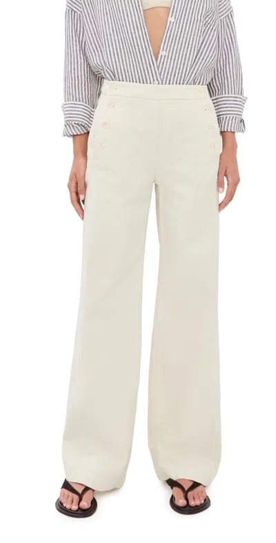 Nili Lotan Reed Cotton Pants In Stone In White