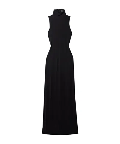 Nili Lotan Reid Open-back Stretch-jersey Maxi Dress In Black