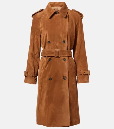 Nili Lotan Renea Suede Trench Coat In Martora