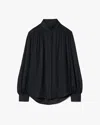 Nili Lotan Revi Silk Blouse In Black