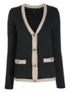 Nili Lotan Ribbed-knit Cardigan In Black