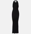 Nili Lotan Ribbed-knit Halterneck Maxi Dress