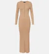 Nili Lotan Ribbed-knit Silk Maxi Dress