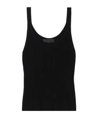 Nili Lotan Wrenley Ribbed Cotton Tank In Black