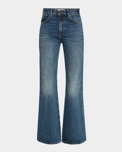 NILI LOTAN ROE MID-RISE FLARE JEANS
