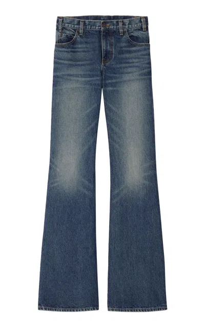 Nili Lotan Roe Rigid Low-rise Flared Jeans In Blue