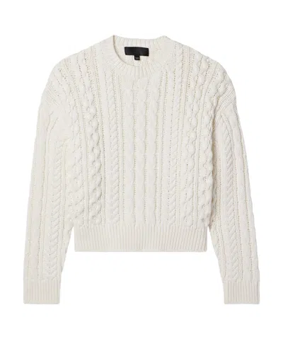 Nili Lotan Rory Cable Knit Sweater In White