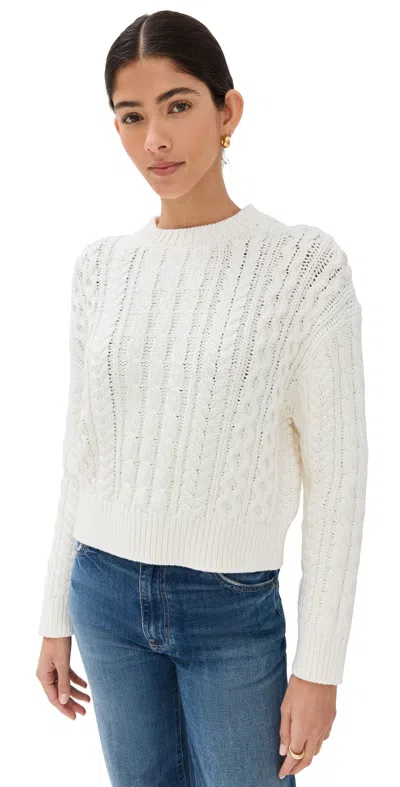 Nili Lotan Women's Rory Cotton Cable-knit Sweater In Ivory