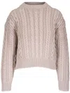 Nili Lotan Rory Sweater In Light Beige In Pink