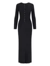 Nili Lotan Roxy Ribbed Button-front Maxi Dress In Black  
