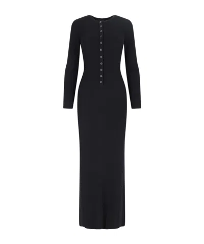 Nili Lotan Roxy Knitted Maxi Dress In Black