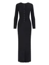 Nili Lotan Roxy Ribbed Button-front Maxi Dress In Black