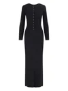 Nili Lotan Roxy Ribbed Button-front Maxi Dress In Black