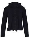 Nili Lotan Ruffle-detail Cardigan In Schwarz
