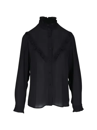 Nili Lotan Ruffled Blouse In Black