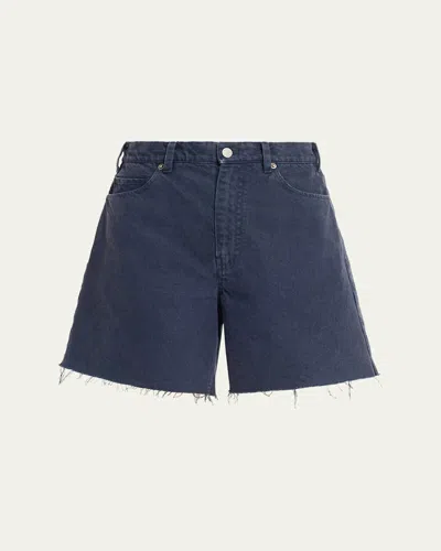 Nili Lotan Russel Denim Shorts In Blue