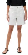 Nili Lotan Russel Denim Shorts In Cream