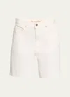 Nili Lotan Russel Denim Shorts In Cream