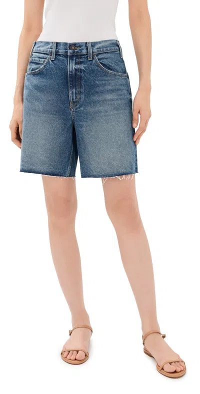 Nili Lotan Russel Denim Shorts Rosebowl Wash In Blue