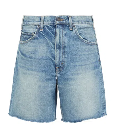 Nili Lotan Russel Five-pocket Denim Shorts In Blue