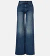 Nili Lotan Salome Mid-rise Wide-leg Jeans In Blue