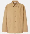 Nili Lotan Samy Cotton Overshirt In Brown