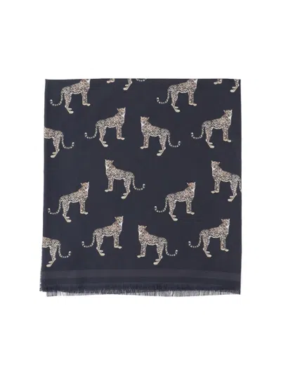 Nili Lotan Silk Scarf In Black