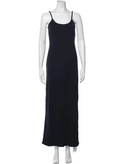 Pre-owned Nili Lotan Scoop Neck Long Dress In Blue