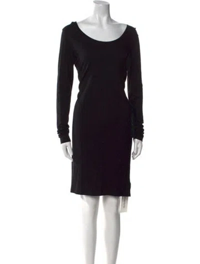 Pre-owned Nili Lotan Scoop Neck Mini Dress In Black