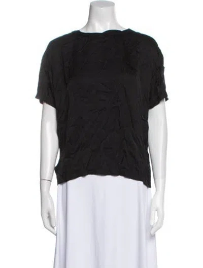Pre-owned Nili Lotan Scoop Neck Short Sleeve Blouse In Multi