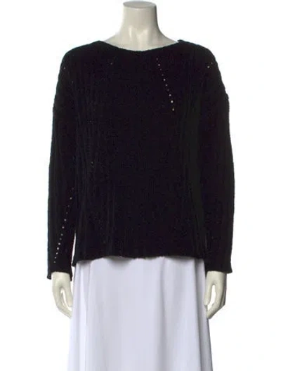 Pre-owned Nili Lotan Scoop Neck Sweater In Black