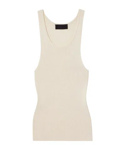 Nili Lotan Selah Ribbed-knit Vest In White