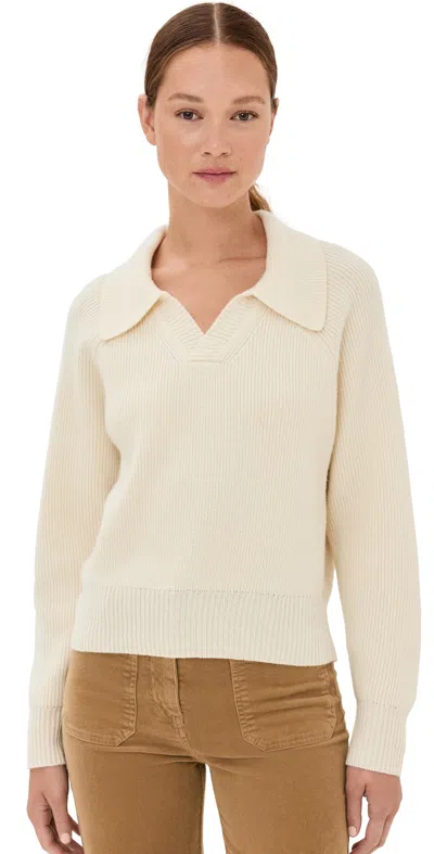 Nili Lotan Selena Polo Sweater Ivory