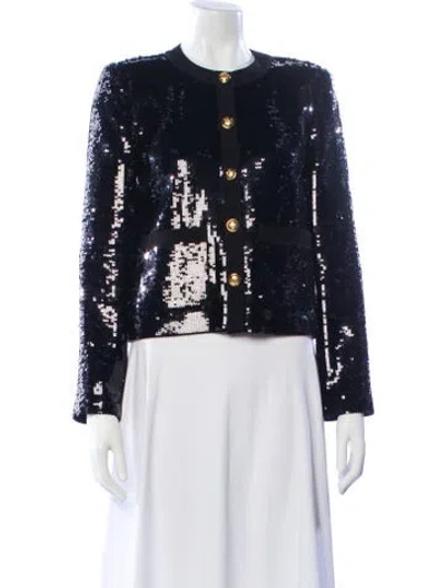 Pre-owned Nili Lotan Sequin Evening Jacket In Blue