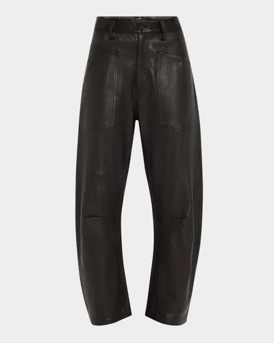 NILI LOTAN SHON BARREL LEATHER PANTS