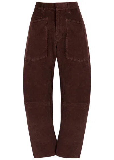 NILI LOTAN NILI LOTAN SHON BARREL-LEG CORDUROY TROUSERS