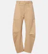 Nili Lotan Shon Barrel-leg Cotton Chino Pants In Pattern