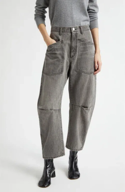 Nili Lotan Shon Barrel Leg Jeans In Gray